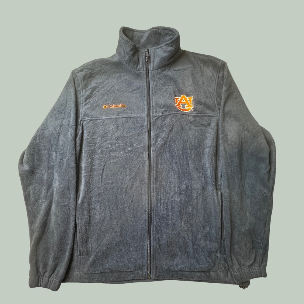Auburn Tigers Fleece Jacket Mens L Navy Blue NCAA Football Columbia Sportswear